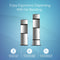 Two Brio 530 Series Water Cooler Bases—Bottled & Bottleless—stand side by side on a blue background. Text above says Enjoy Ergonomic Dispensing With No Bending. Icons highlight added height, anti-tip design, and sleek brushed steel finish.