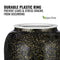 The GEO Porcelain Ceramic Crock Water Dispenser in black with yellow speckles brings elegance to your space and is perfect for use with a 5-gallon water bottle.