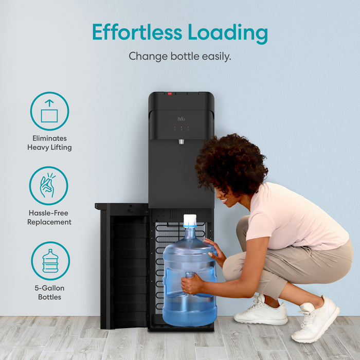 Brio 425 Tri-Temperature Black Bottom Load Water Cooler