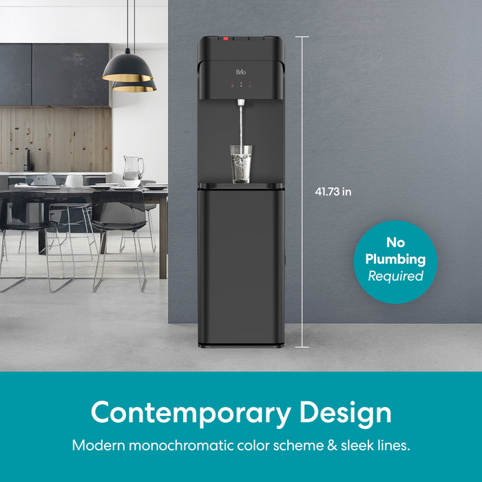 Brio 425 Tri-Temperature Black Bottom Load Water Cooler
