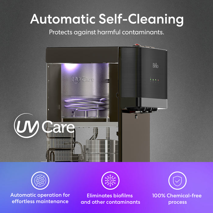 Brio 500 Series Self-Cleaning Black Stainless Bottom Load Water Cooler