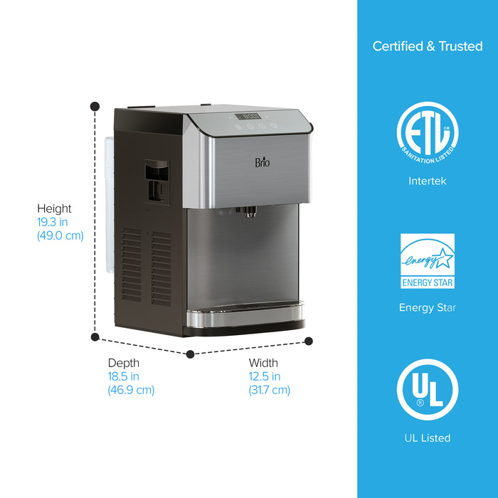 Brio Moderna Touchless 3-Stage Bottleless Countertop Water Cooler