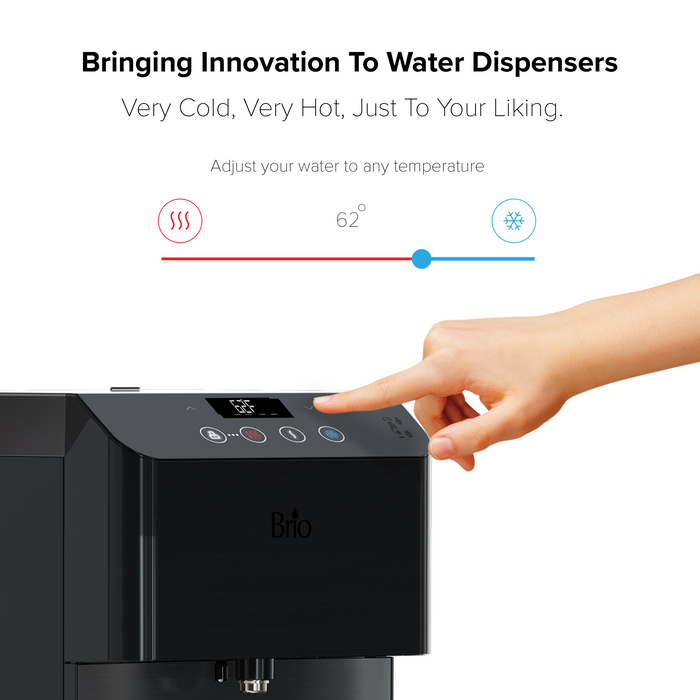 Brio Moderna Touchless 3-Stage Black Stainless Countertop Water Cooler