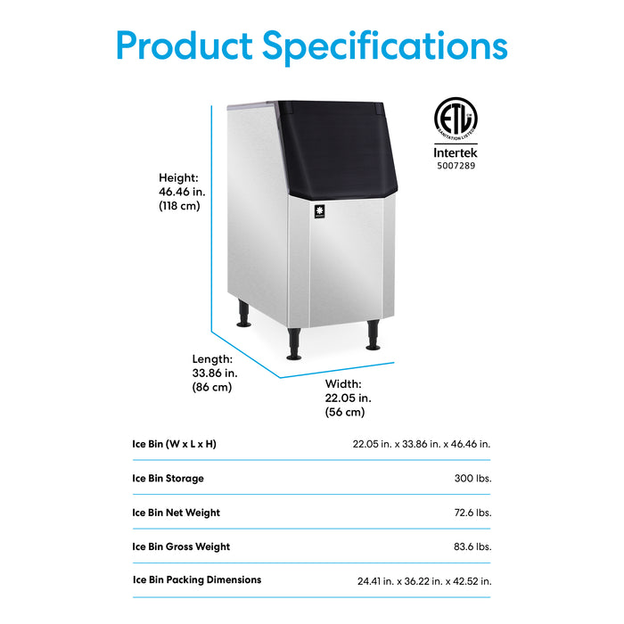 Monarch 308 Lb Modular Ice Storage Bin