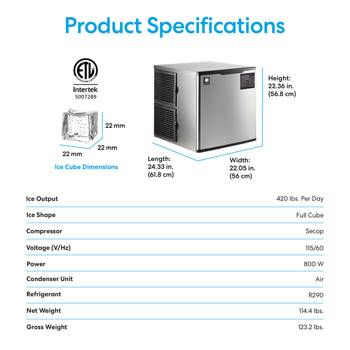 Monarch 420 lb Capacity Modular Ice Machine