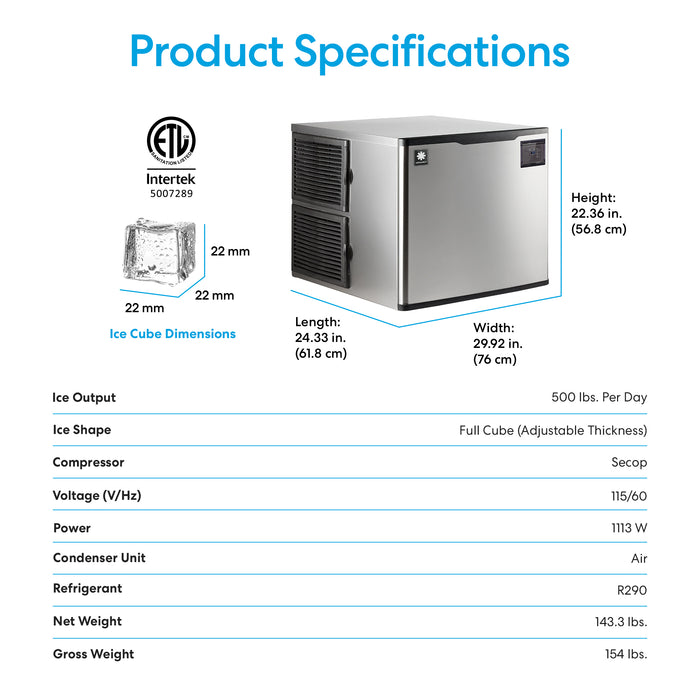 Monarch 500 lb Capacity Modular Ice Machine