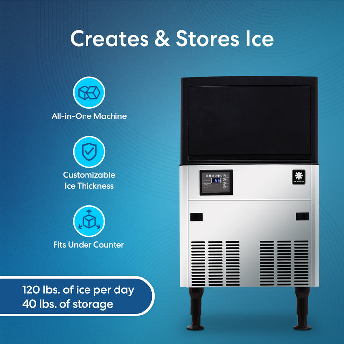 Monarch 120 lb. Capacity Ice Machine with 40 lb. Storage Bin