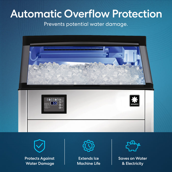 Monarch 210 lb Capacity Ice Machine with 80 lb Storage Bin