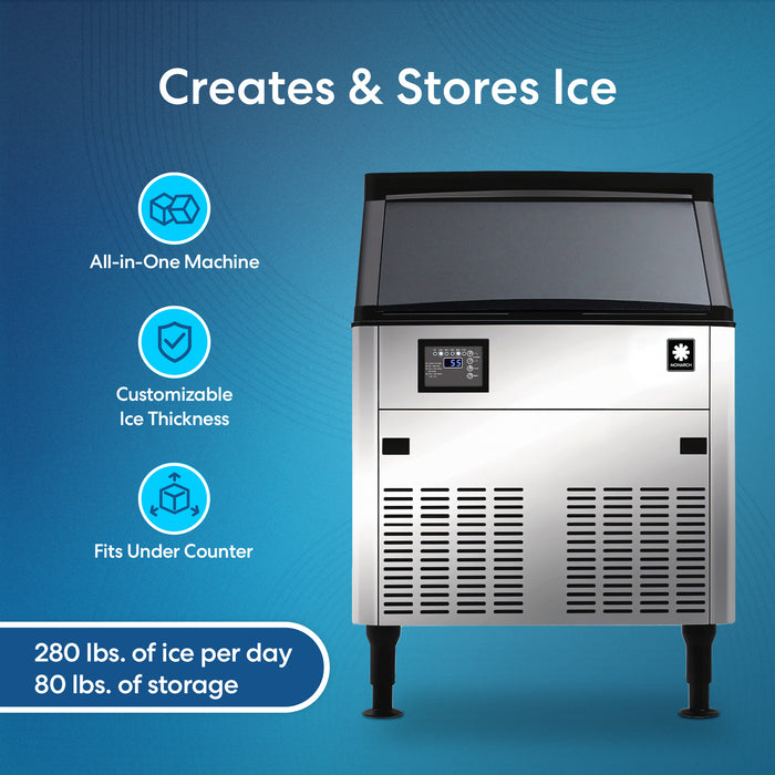 Monarch 280 lb. Capacity Ice Machine with 80 lb. Storage Bin