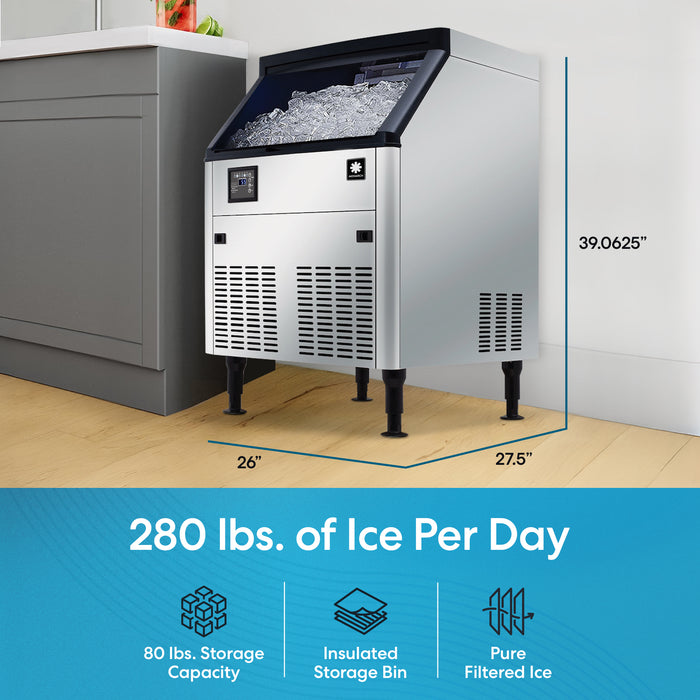 Monarch 280 lb. Capacity Ice Machine with 80 lb. Storage Bin