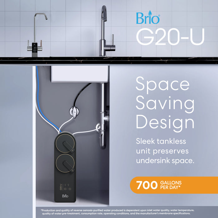 Brio G20-U RO Undersink Filtration System – Black