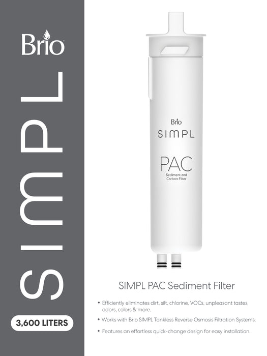 Brio SMPL PAC Sediment Filter - TROM600STD, TROM800STD