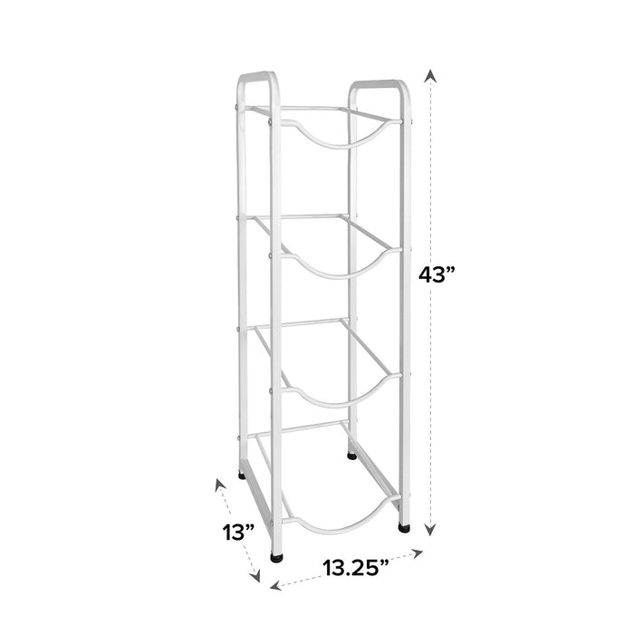 Brio Single Column 4-Bottle Storage Rack – White