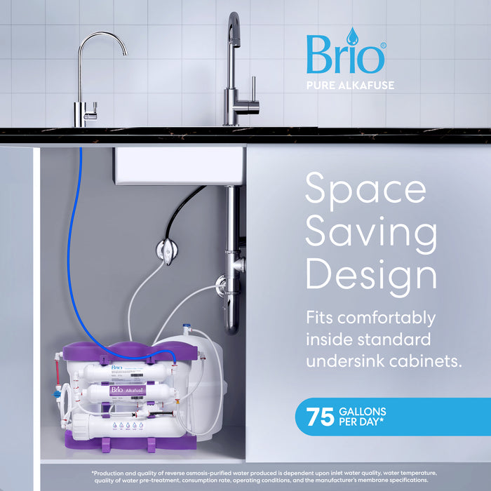 Brio PURE Alkafuse 6-Stage RO Undersink Filtration System
