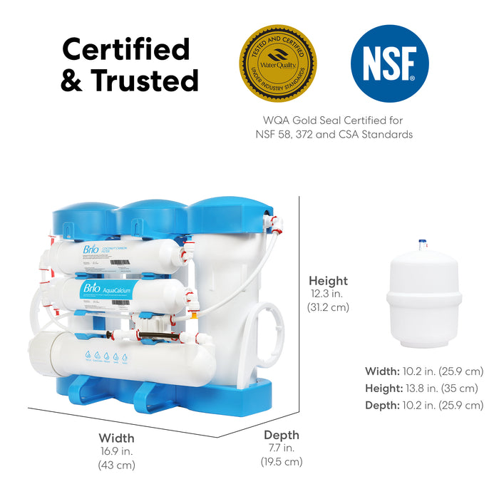 Brio PURE AquaCalcium 6-Stage RO Undersink Filtration System
