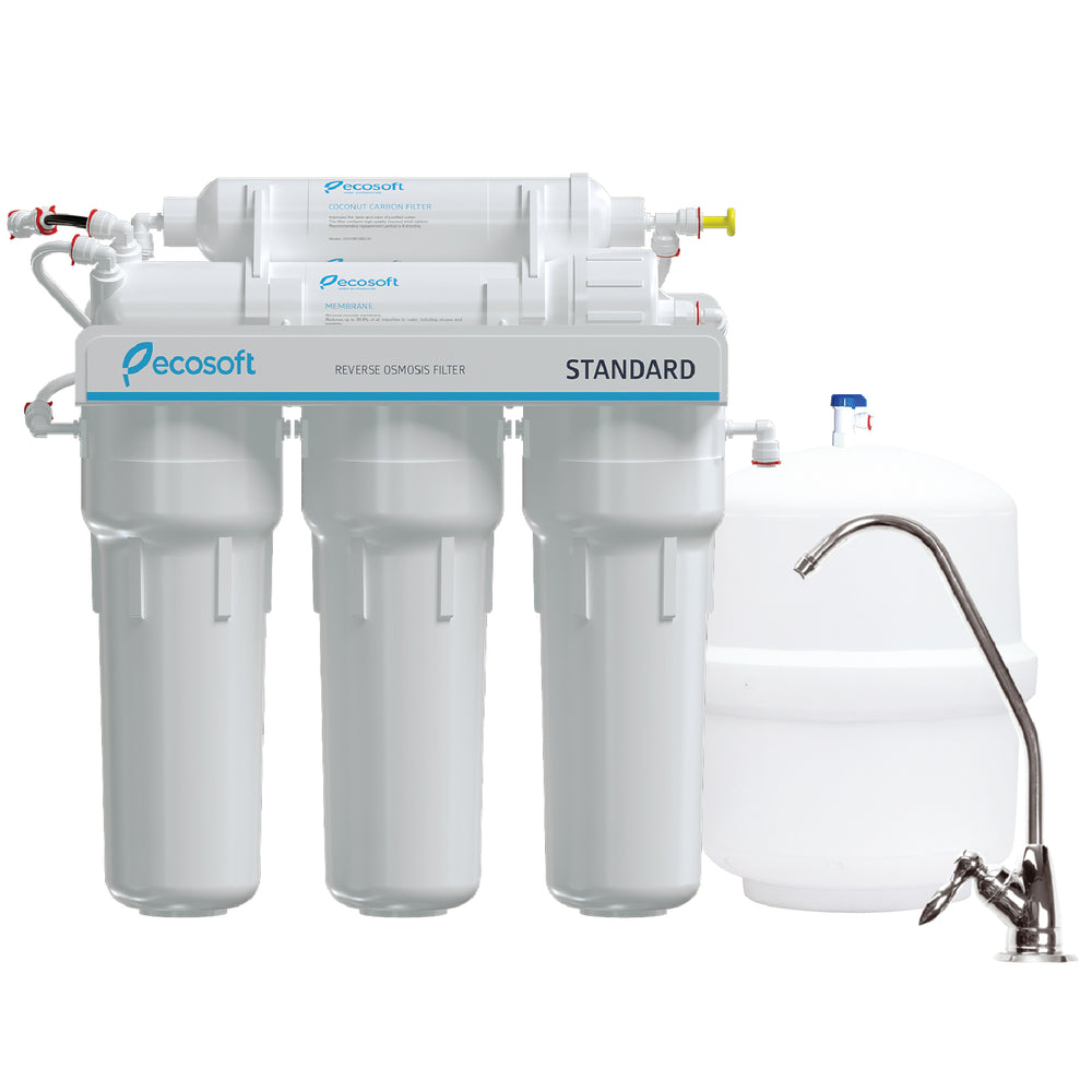 5 Stage Reverse Osmosis Water Filter System with Pump, RO, Ecosoft Standard