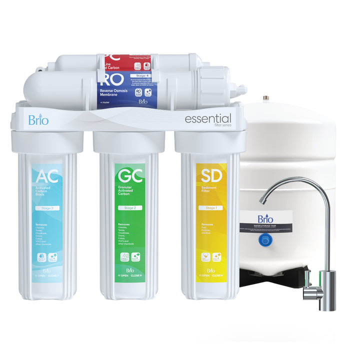 5 Stage Reverse Osmosis Water Filter System, RO, Brio Essential