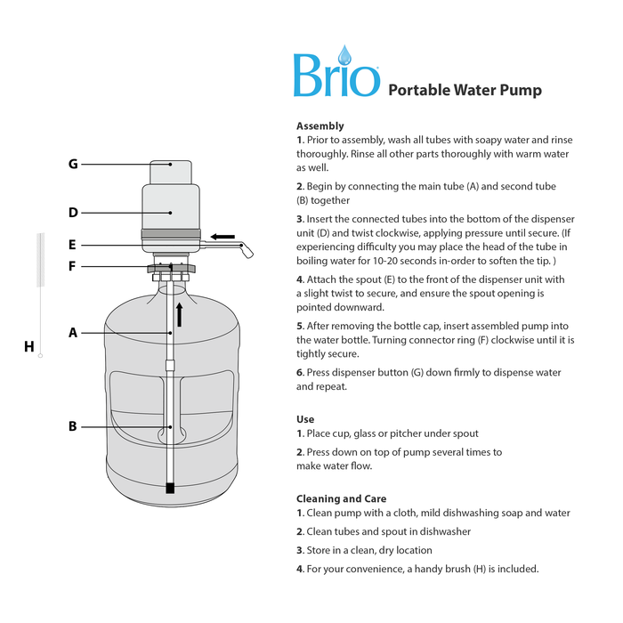 Water Pump Dispensers for 1 to 6 Gallon Water Bottles