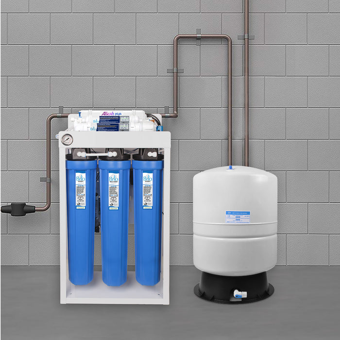 Brio White 14 GAL. Metal Tank for RO Water Filter Systems