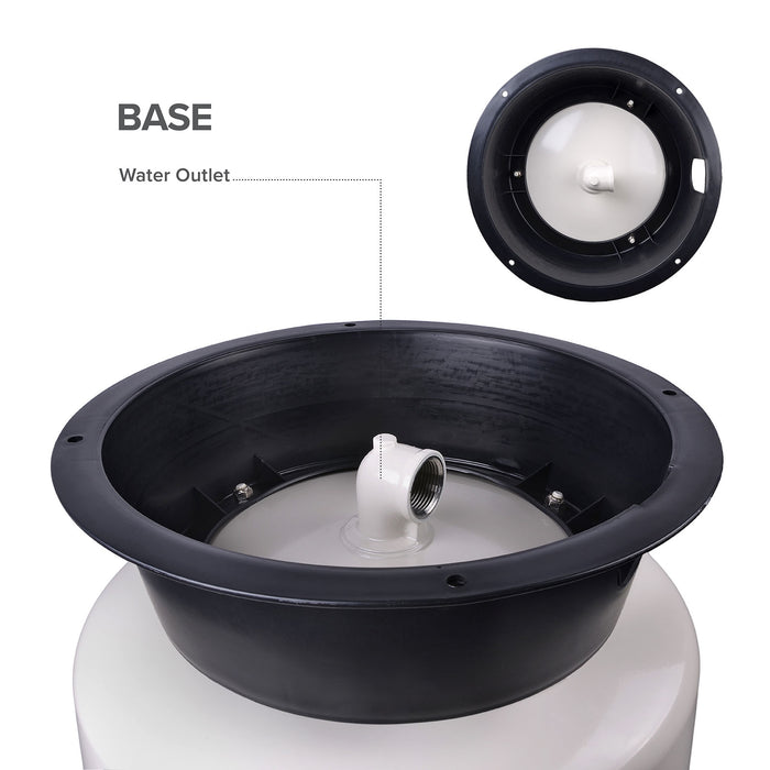 Brio White 14 GAL. Metal Tank for RO Water Filter Systems