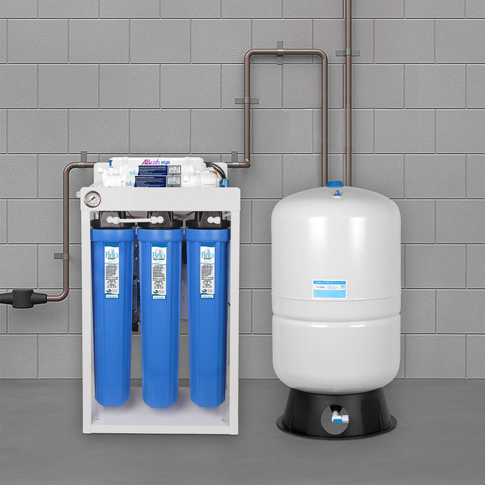 Brio White 20 GAL. Metal Tank for RO Water Filter Systems
