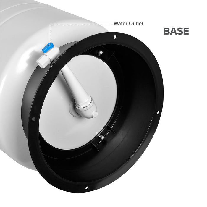 Brio White 20 GAL. Metal Tank for RO Water Filter Systems