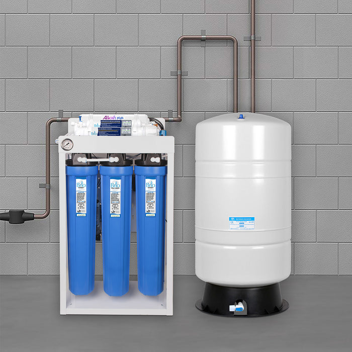 Brio White 28 GAL. Metal Tank for RO Water Filter Systems