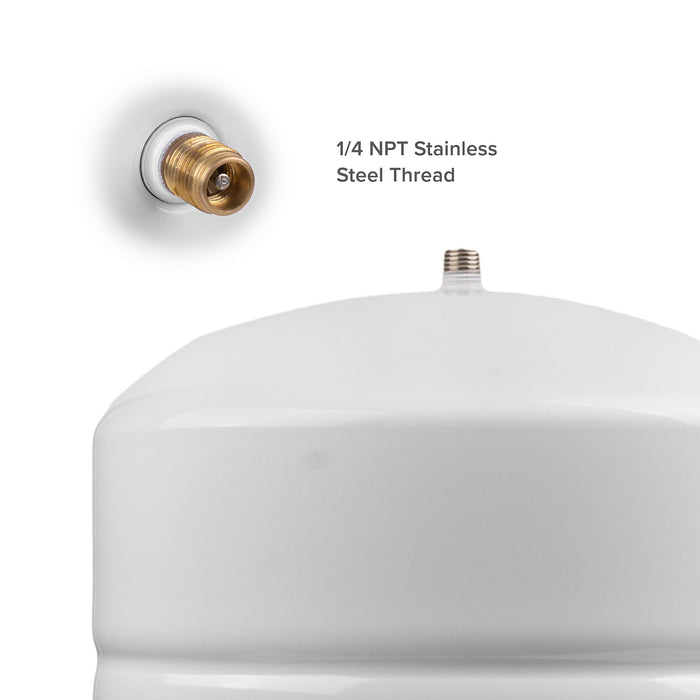 Brio White 2 GAL. Metal Tank for RO Water Filter Systems