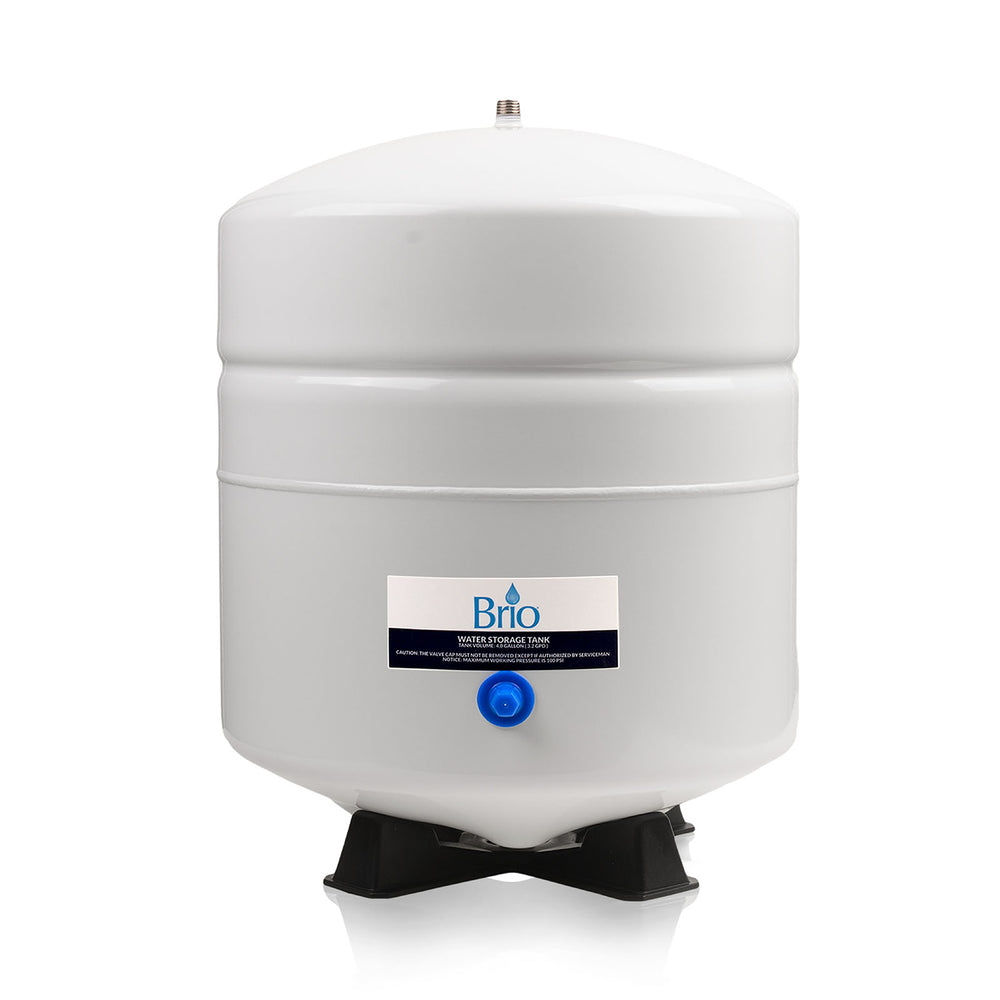 Brio White 4 GAL. Metal Tank for RO Water Filter Systems