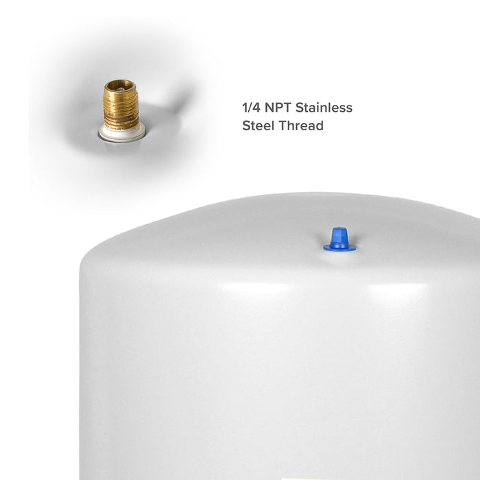 Brio White 9 GAL. Metal Tank for RO Water Filter Systems