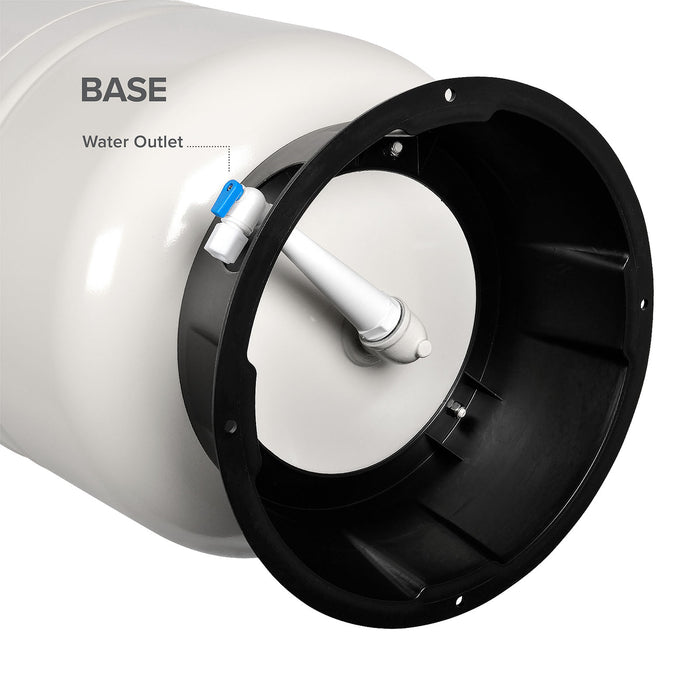 Brio White 9 GAL. Metal Tank for RO Water Filter Systems