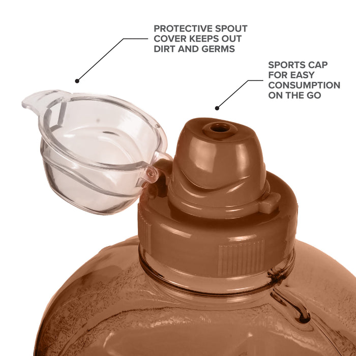 1/2 Gallon BPA Free Water Bottle, Plastic Bottle, Sports Bottle, with Sports Cap, GEO