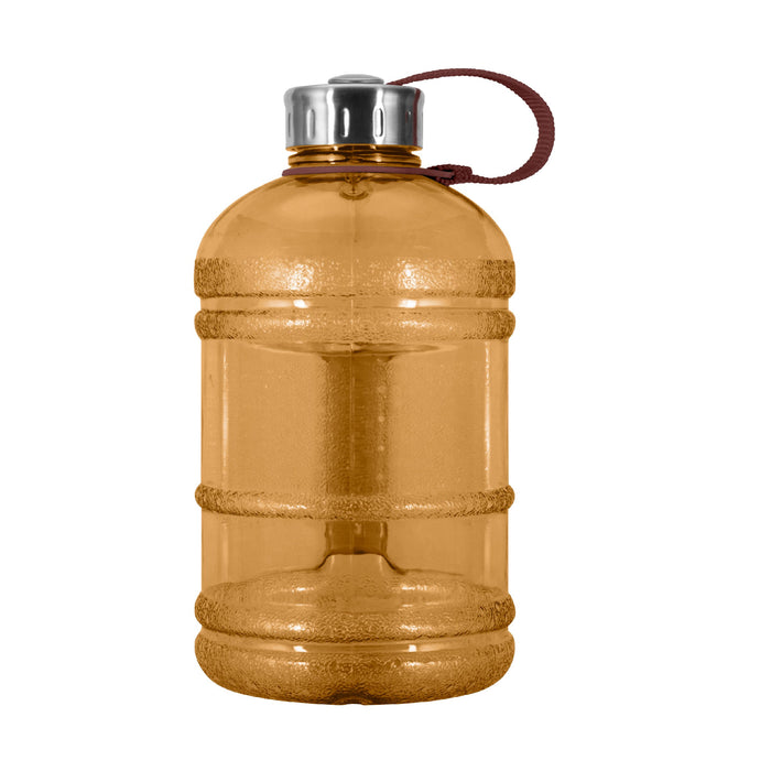 1/2 Gallon BPA Free Water Bottle, Plastic Bottle, Sports Bottle, with Stainless Steel Cap, GEO