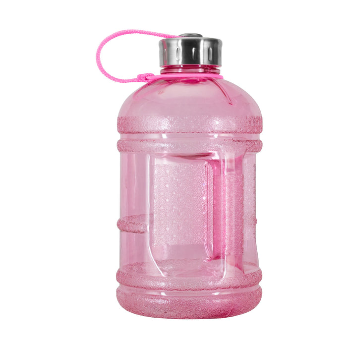 1/2 Gallon BPA Free Water Bottle, Plastic Bottle, Sports Bottle, with Stainless Steel Cap, GEO