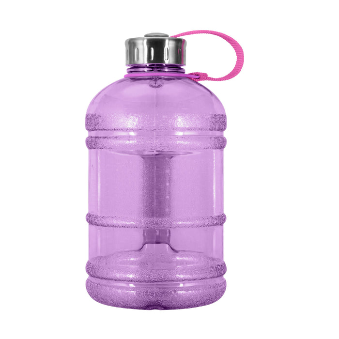 1/2 Gallon BPA Free Water Bottle, Plastic Bottle, Sports Bottle, with Stainless Steel Cap, GEO
