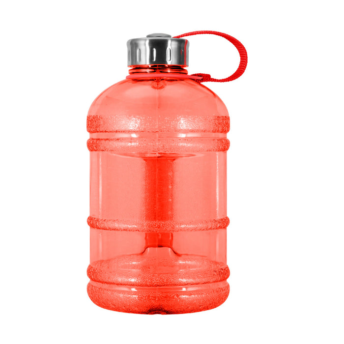 1/2 Gallon BPA Free Water Bottle, Plastic Bottle, Sports Bottle, with Stainless Steel Cap, GEO