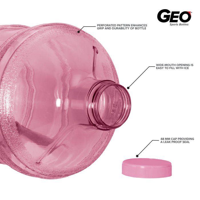 BPA Free 1 Gallon Water Bottle, Plastic Bottle, Sports Bottle, with Screw Cap, GEO