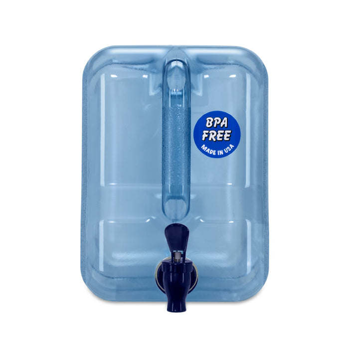 2 Gallon BPA Free Reusable Plastic Water Bottle with Screw Cap & Valve