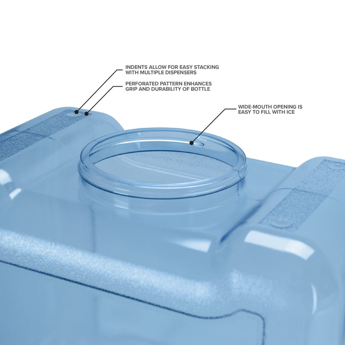 2 Gallon Polycarbonate Plastic Reusable Water Bottle with Screw Cap