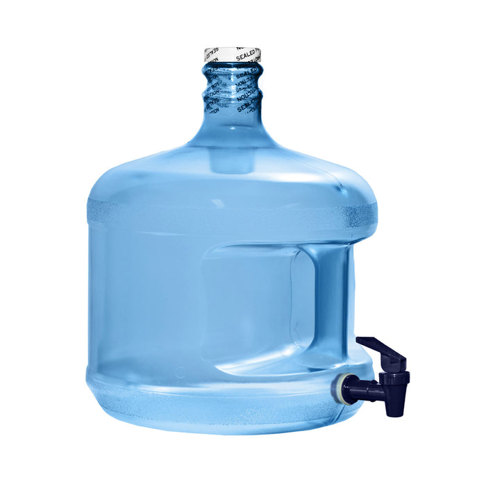 3 Gallon Polycarbonate Plastic Reusable Water Bottle with Screw Top and Valve