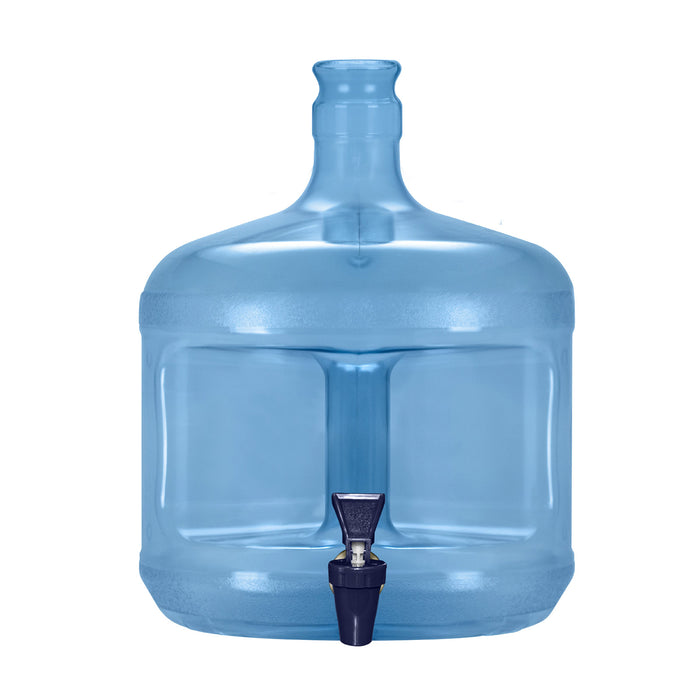 3 Gallon BPA Free Reusable Plastic Water Bottle with Crown Cap and Valve