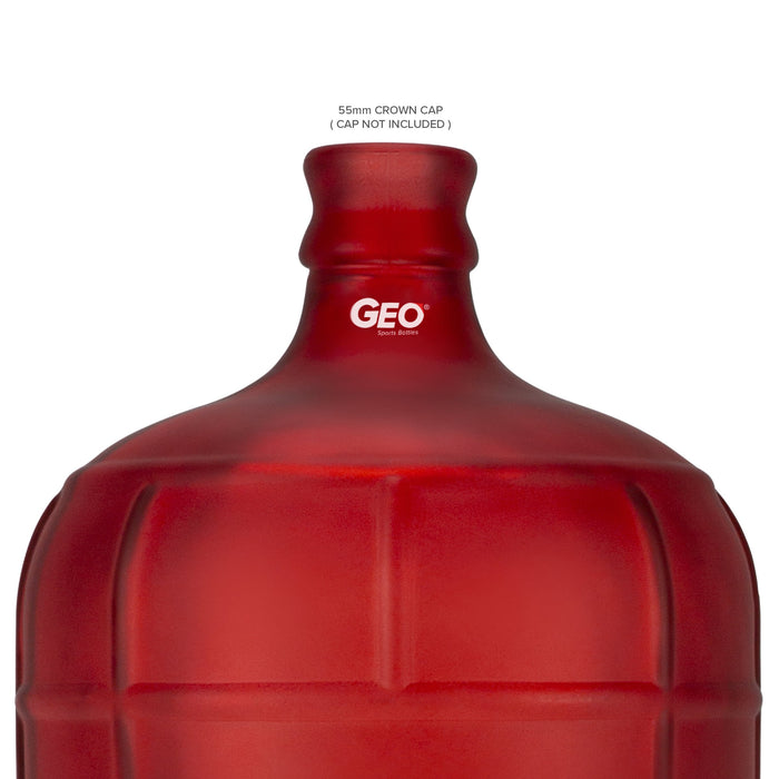 3 Gallon Frosted Glass Bottle, Water Bottle, GEO