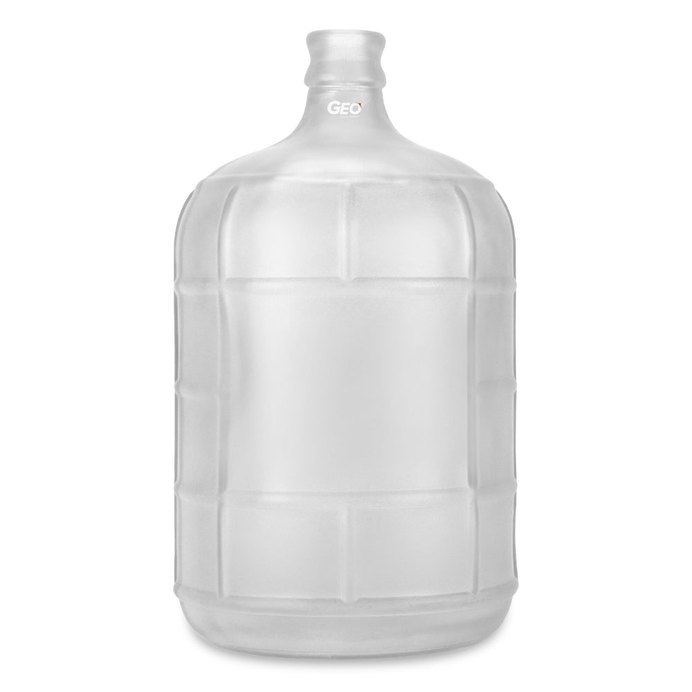 3 Gallon Frosted Glass Bottle, Water Bottle, GEO