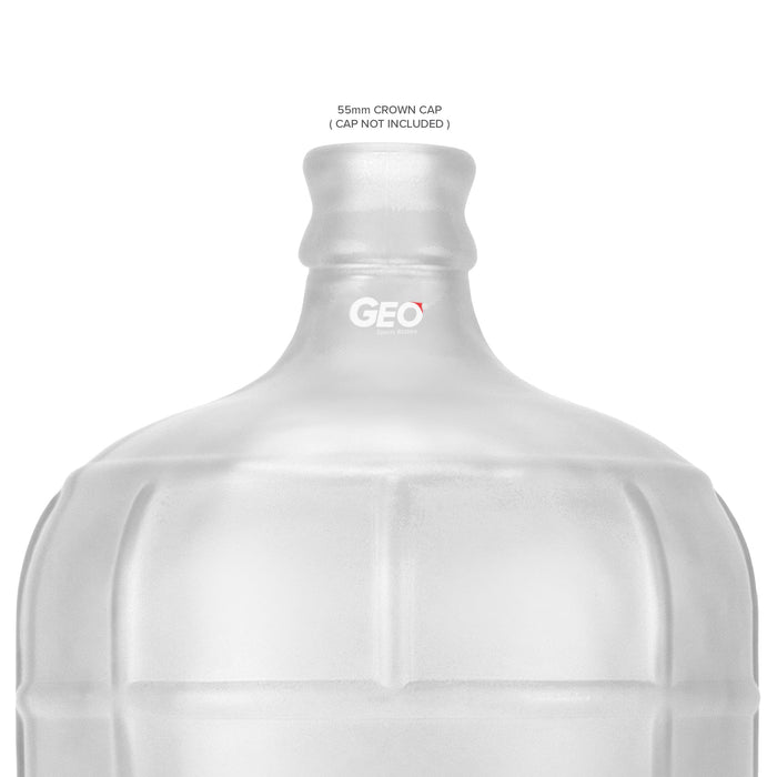 3 Gallon Frosted Glass Bottle, Water Bottle, GEO