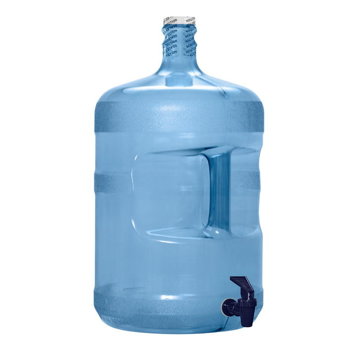 5 Gallon Polycarbonate Plastic Reusable Water Bottle with Screw Cap and Valve