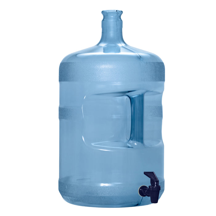 5 Gallon Polycarbonate Plastic Reusable Water Bottle with Crown Cap and Valve