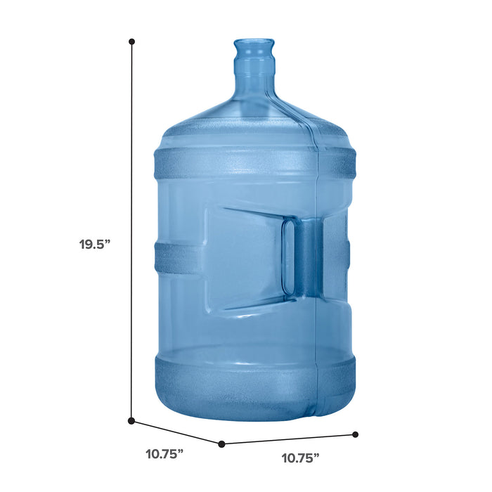 5 Gallon Polycarbonate Plastic Reusable Water Bottle with Crown Cap