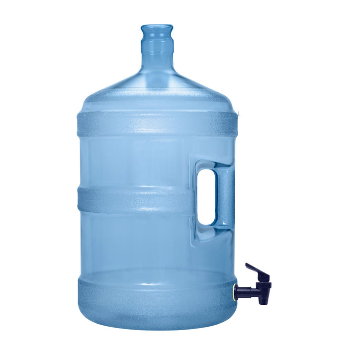 5 Gallon Polycarbonate Plastic Reusable Water Bottle with Crown Cap and Valve