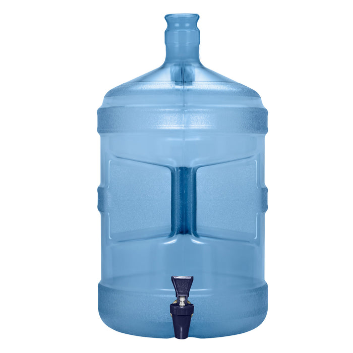 5 Gallon Polycarbonate Plastic Reusable Water Bottle with Crown Cap and Valve