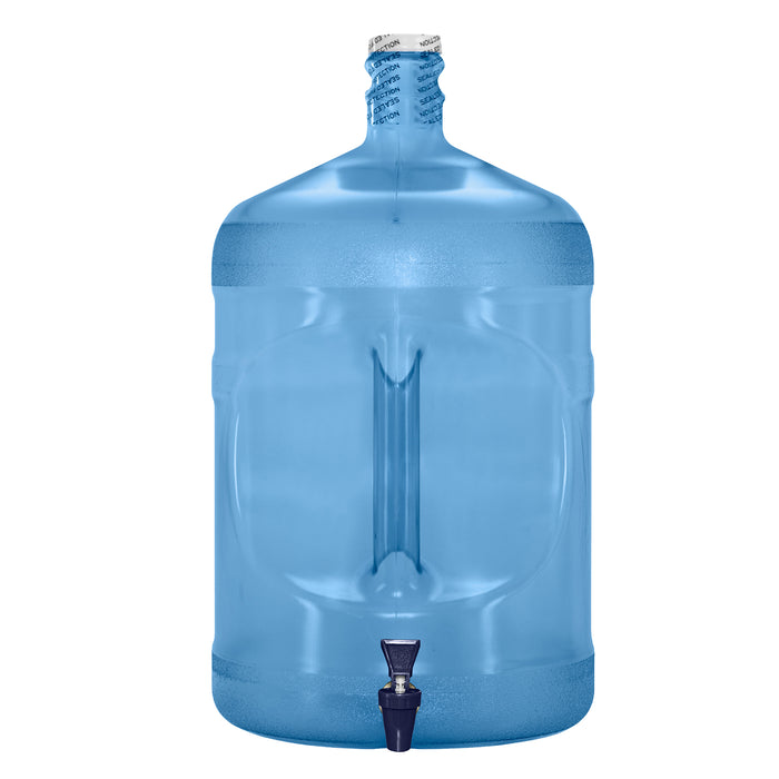 5 Gallon BPA Free Reusable Plastic Water Bottle with Screw Cap and Valve